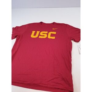 USC Trojans Shirt Mens 2XL Red Nike NCAA Football Dri-FIT Performance Tee
